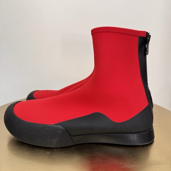 The Row Red Scuba Neoprene Bicolor Zip Ankle Sock Boot Shoes Size 36 Modern - Picture 4 of 10
